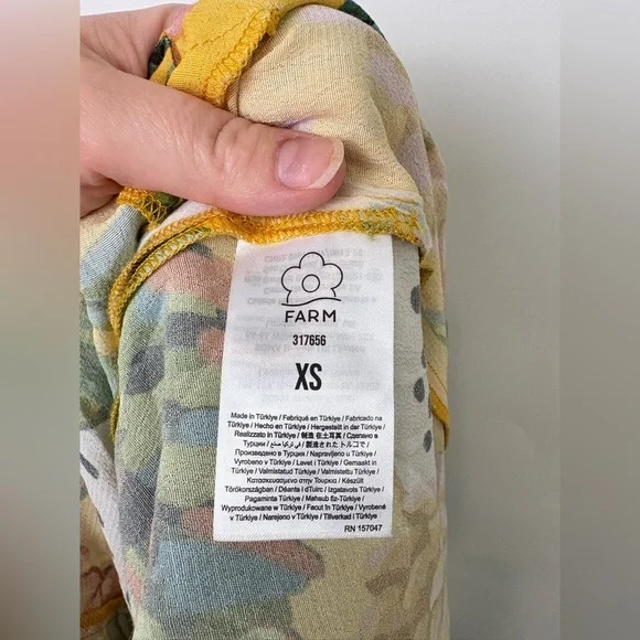 NWT Farm Rio Biriba Yellow Sleeveless Halter Peplum Midi Dress - Picture 8 of 11